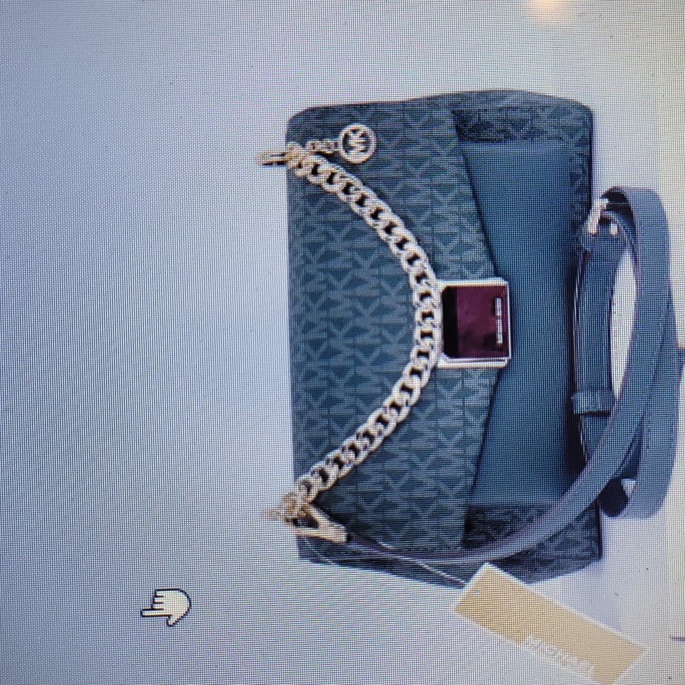 LITA  MEDIUM Two Tone Logo Crossbody Bag.